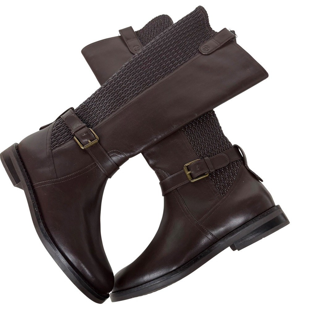 Cole Haan Womens Brown Leather Water Resistant Tall Riding Boots W27683‎ Size 5B